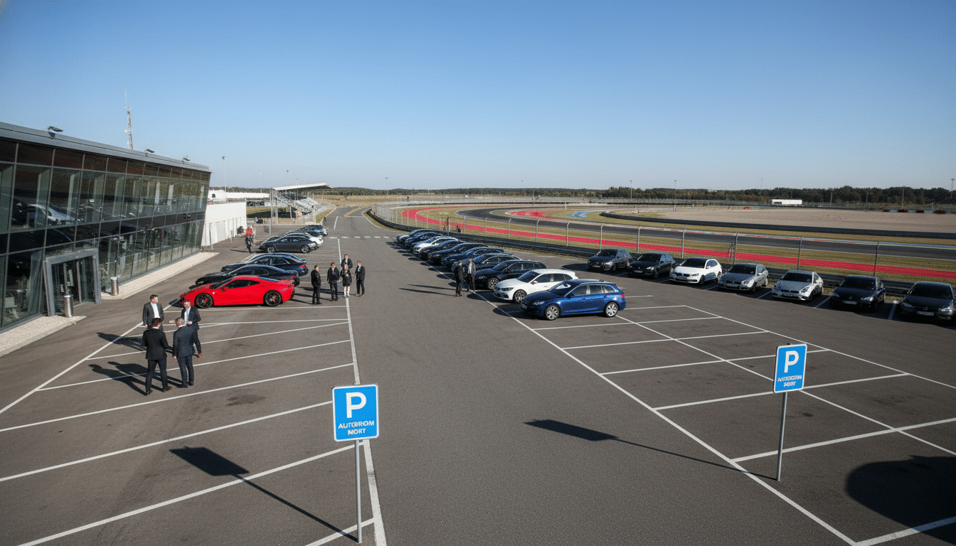 Parkmöglichkeiten im Autodrom Most